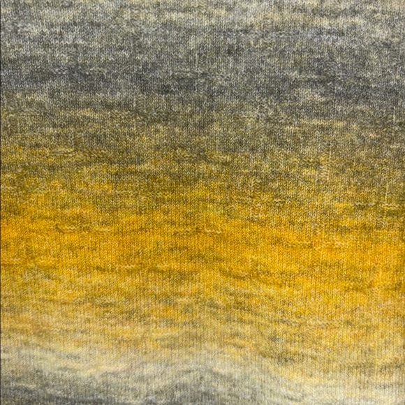 Anthropologie Pilcro Yellow Grey Ombre Sweater Crop Mock Neck Cute Size Medium - Picture 5 of 8